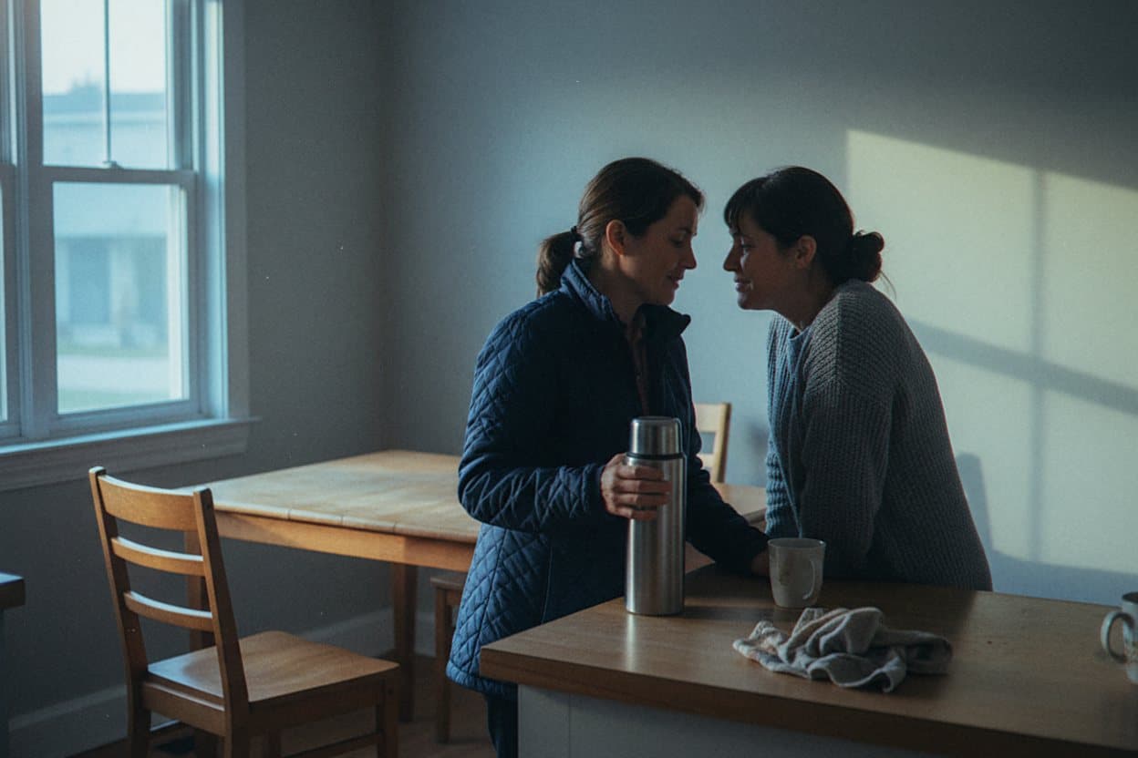 Caregiver transition during early morning shift
