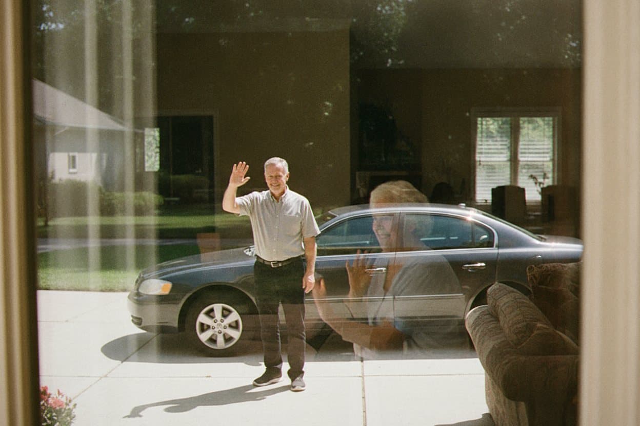 Family member leaving with relief